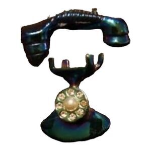 Vintage rotary dial brooch 2 pieces